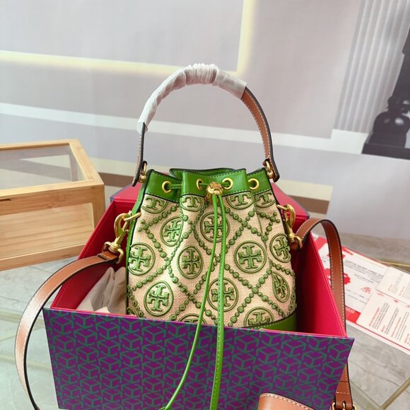 Tory Burch Embroidered Bucket Bag - Picture 1 of 5